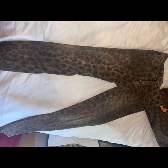 R13 leopard print skinny jeans size 25 - Picture 3 of 8